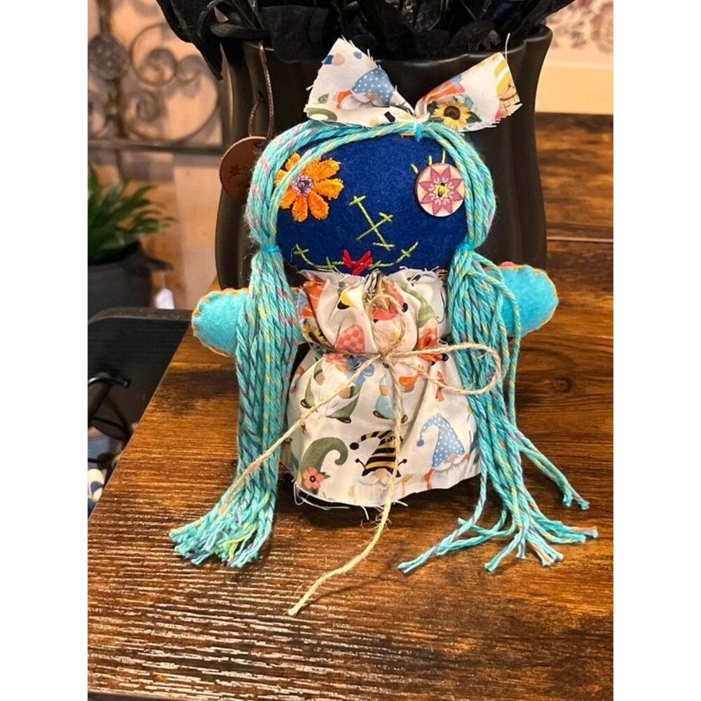 Handmade Girl Poppet Doll Gnome Dress by The Clairity Room